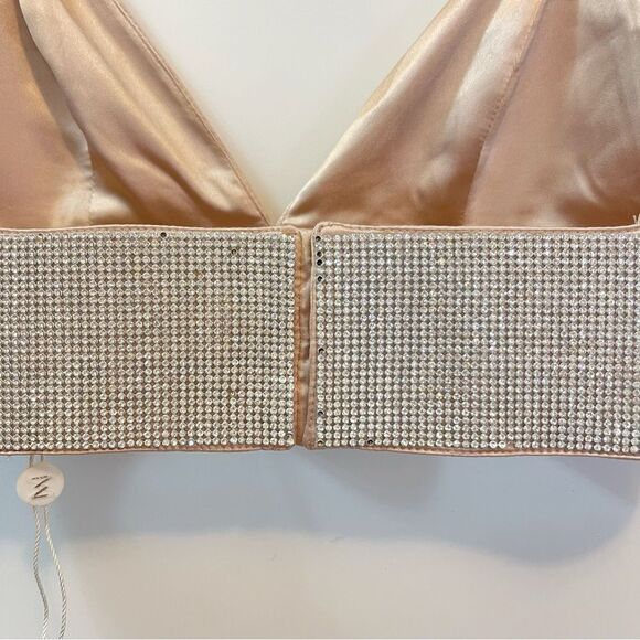 NWOT MESHKI Ilona Dimond Bralette in Nude Size M - Picture 5 of 8